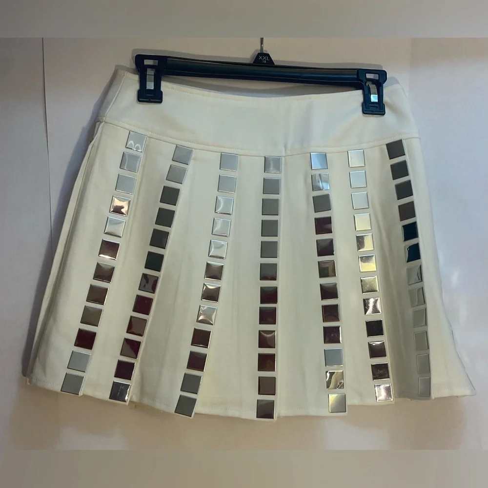 Endless Rose Woman’s Mirrored‎ White Glam Skirt Size Small NWOT